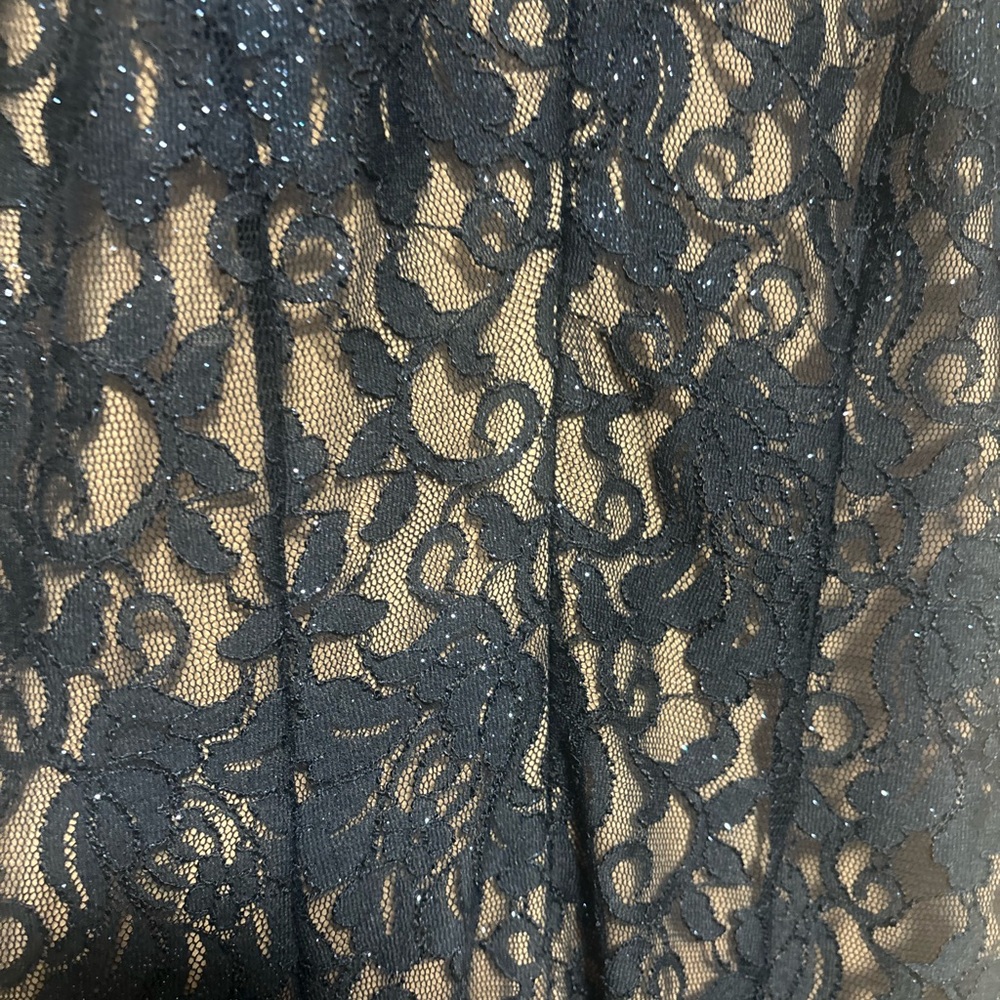 Elegant Navy Lace Halter Dress - Picture 3 of 5